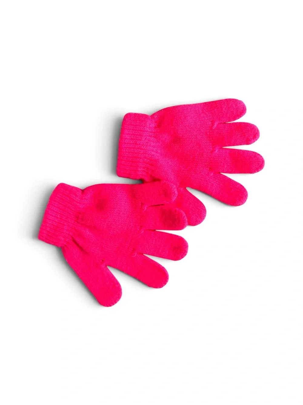 Girl’s Hot Pink Sweater knit Gloves